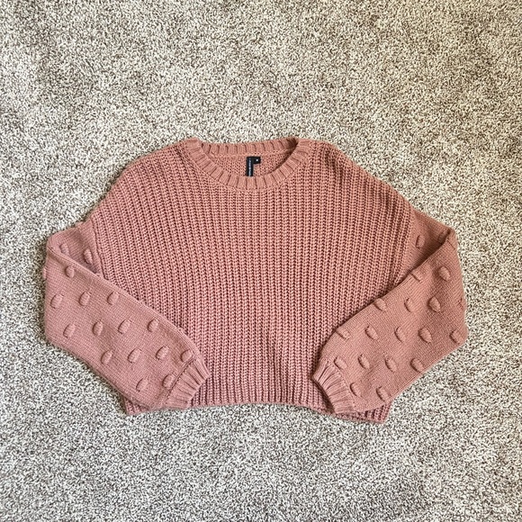 moon & madison Sweaters - moon & madison Dusty Pink Textured Sweater size M